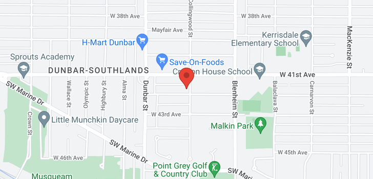 map of 3503 W 42 AVENUE